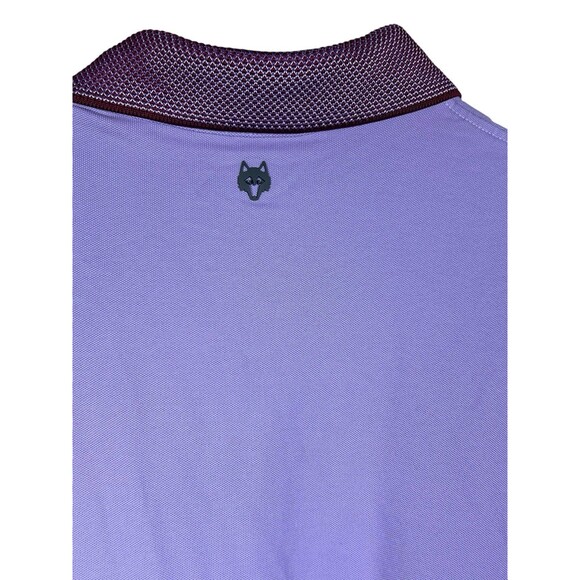 Greyson Golf Polo Mens Sz Lg Solid Purple Pima Modal Spandex Embroidered Tree - Picture 8 of 10